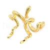 Rack Plating Brass Snake Cuff Earrings for Women EJEW-F326-01G-2