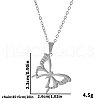 Stainless Steel Hollow Butterfly Pendant Necklaces for Women TP0526-1-2