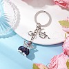 Glass & Tibetan Style Alloy Keychain KEYC-MZ00037-06-1