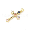 Brass Micro Pave Cubic Zirconia Pendants KK-D317-108G-2