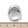 Brass Micro Pave Cubic Zirconia Finger Rings for Women RJEW-C129-09P-5