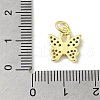 Real 18K Gold Plated Brass Pave Cubic Zirconia Pendants KK-M283-11G-02-3