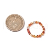 Natural Carnelian Beaded Stretch Rings for Women RJEW-JR00868-07-3