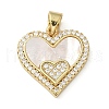 Brass Micro Pave Cubic Zirconia Pendants KK-Q808-14G-1