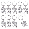 SUNNYCLUE 20Pcs Alloy Keychain KEYC-SC0001-15B-1
