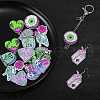 18pcs 9 styles Acrylic Pendant Halloween Terror Eye Beads Big Tongue Love Skeleton Hand Pendant DIY Jewelry Accessories JX817A-6