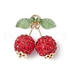 Handmade Polymer Clay Rhinestone Beads Pendants PALLOY-TA00237-3