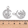 Brass Micro Pave Cubic Zirconia Cross Pendants ZIRC-T016-01P-3