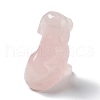 Natural Rose Quartz Carved Healing Dog Figurines DJEW-F025-01E-3