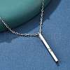 304 Stainless Steel Cubic Zirconia Pendant Necklaces NJEW-P167-24P-1