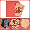 CRASPIRE Rectangle with Pattern Wooden Greeting Cards DIY-CP0006-75C-5