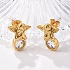 304 Stainless Steel Stud Earrings EJEW-R026-02G-2