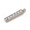 304 Stainless Steel Rhinestone Pendants STAS-S131-09P-2