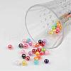 Faceted Colorful Eco-Friendly Poly Styrene Acrylic Round Beads SACR-K001-8mm-M-3