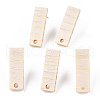 Ash Wood Stud Earring Findings EJEW-N017-011U-1