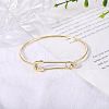 Paper Clip Shaped Brass Cuff Bangles for Women FS-WG1BAA8-01-1