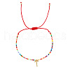 Easter Seed Braided Bead Bracelets LC4132-1