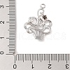 Brass Inlay Clear Glass Pendants KK-S388-30P-3