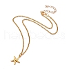 Sea Star/Starfish Pendant Necklaces NJEW-JN03078-04-2