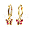 Elegant S925 Sterling Silver Butterfly Hoop Earrings BR6455-5-1