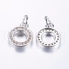 Long-Lasting Plated Brass Micro Pave Cubic Zirconia Charms ZIRC-F069-35-3