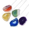 Brass Wire Wrapped Chakra Natural Gemstone Chips Hanging Ornaments AJEW-B028-01G-02-2