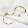 Vacuum Plating 304 Stainless Steel knot Stud Earrings for Women EJEW-R002-02G-2