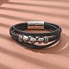 Braided Microfiber Leather Multi-strand Bracelets BJEW-Q010-01A-2