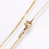 304 Stainless Steel Flat Snake Chain Necklaces NJEW-O102-27G-2
