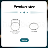 Unicraftale 80Pcs 304 Stainless Steel Linking Ring FIND-UN0003-63-3