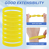 CREATCABIN 10Pcs Word Silicone Cord Bracelet Wristband BJEW-CN0001-04A-5