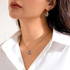 20Pcs 10 Colors Glass Pendant PALLOY-TAC0109-8