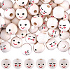100Pcs 2 Styles Maple Wood European Beads WOOD-GF0002-22-1