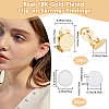 Beebeecraft 40Pcs 2 Styles Brass Rack Plating Clip-on Earrings Findings FIND-BBC0015-83-2
