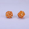 Colorful Pattern Printed Silicone Beads SI-JX0022A-14-1