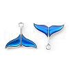 Platinum Alloy Enamel Pendants ENAM-R136-32-2