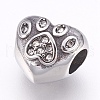 304 Stainless Steel European Beads STAS-O097-125B-1