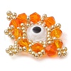 Seed Beads Beaded Charms PALLOY-MZ00344-04-4