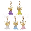 5Pcs 5 Colors Glass Pearl Beads & Acrylic Pendant Decorations HJEW-JM03223-01-2