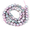 Electroplate Glass Beads Strands EGLA-T021-8mm-15-06-2