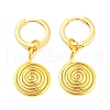 Rack Plating Brass Vortex Dangle Hoop Earrings EJEW-K245-45G-1