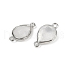 Natural Quartz Crystal Faceted Connector Charms G-L514-048G-03-2
