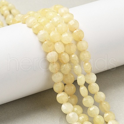 Natural Dyed White Jade Beads Strands G-C179-A6mm-08-1