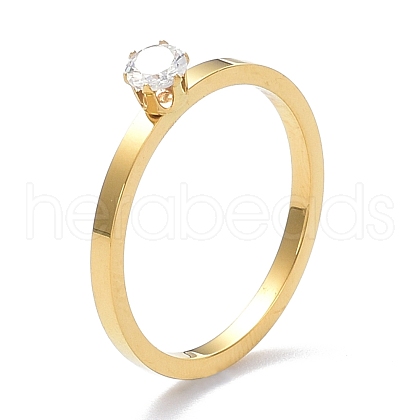 Mother's Day Rings Ion Plating(IP) 304 Stainless Steel Finger Rings RJEW-J071-13-G-1