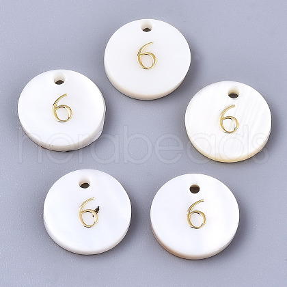 Natural Freshwater Shell Charms SHEL-Q023-06-1