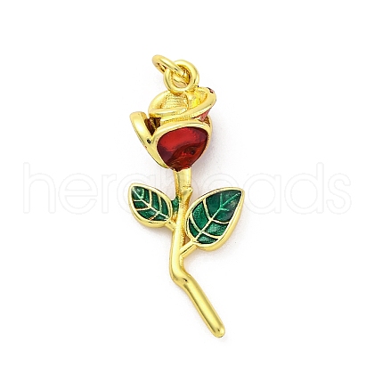 Brass Enamel Pendants KK-U066-23G-1