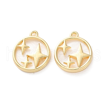 Rack Plating Alloy Acrylic  Pendants FIND-M038-18G-1