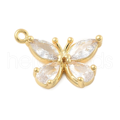 Brass Micro Pave Cubic Zirconia Pendants KK-D283-24G-1