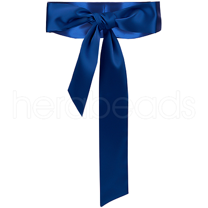 Satin Cloth Ribbon Wrap Around Chain Belt AJEW-WH0314-198A-1