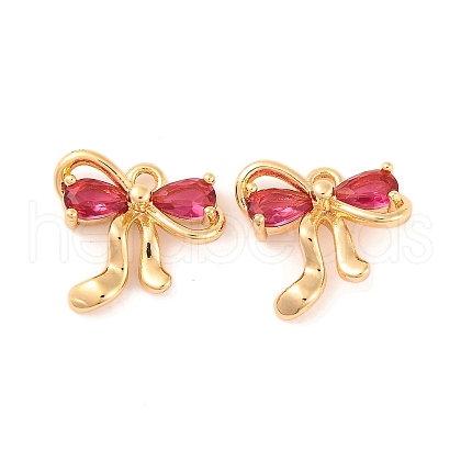Brass Micro Pave Cubic Zirconia Charms KK-S389-03G-03-1